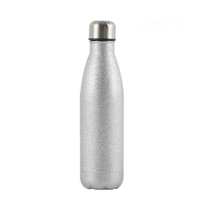 Sticla apa inox 500ml termos vidat dublu perete negru