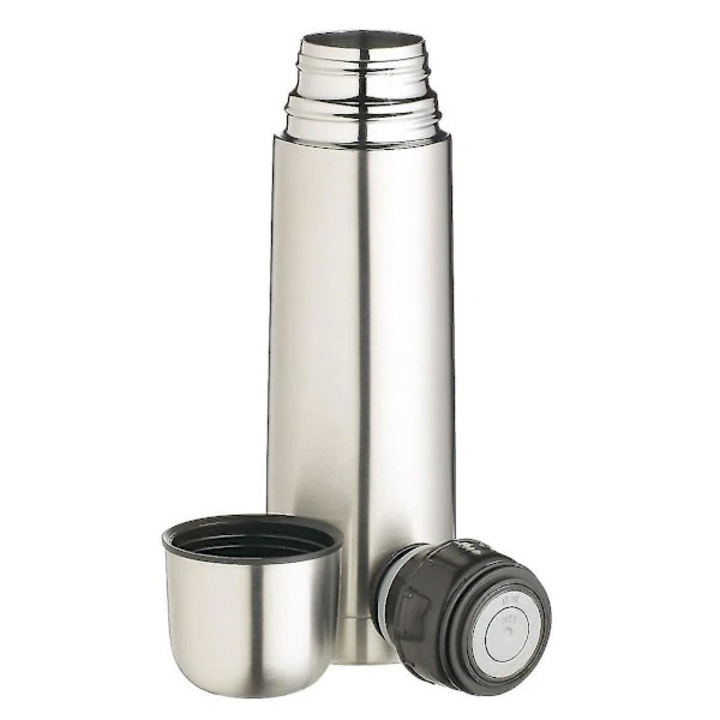 Termos inox 500ml izolat vid, capacitate medie, rezistent, argintiu
