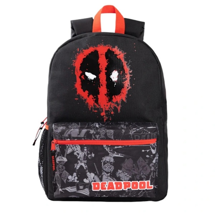 Ghiozdan Deadpool, negru rosu, 42x29.5x14.5cm