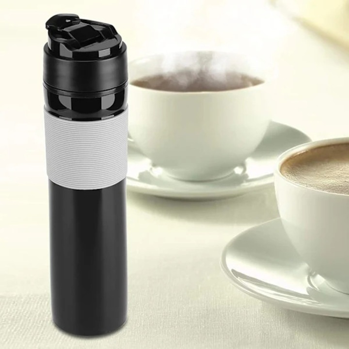 Kávéprés palack 300ml fekete, PP műanyag, szűrővel és gumigyűrűvel