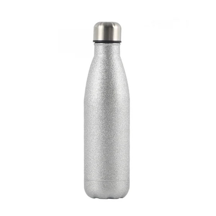 Termos din otel inoxidabil 500ml izolat dublu, antiderapant, etans, argintiu