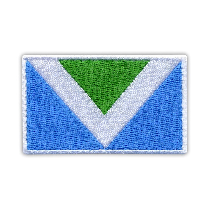 Patchion téglalap alakú textil folt, többszínű 3.5x5.5cm, varrható