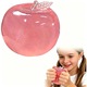 Jucarie antistres squishy, mar gel transparent, textura moale si elastica, realist si lucios, roz