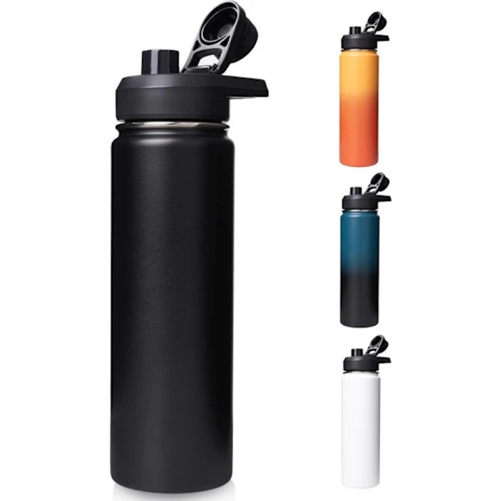 Sticla apa izoterma 304 otel inoxidabil negru 750ml