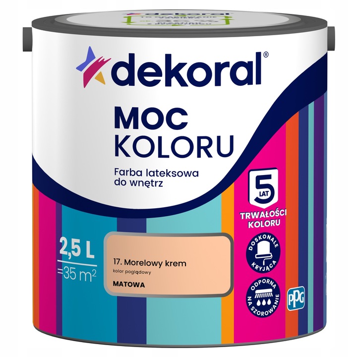 Dekoral Akrylit W beltéri latex festék, barackkrém, 2,5L, matt