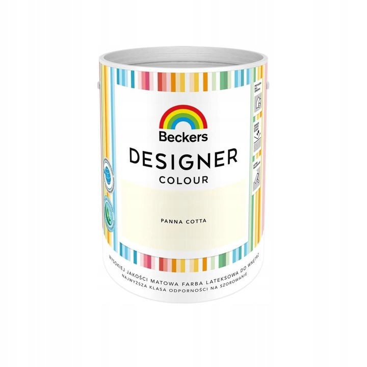 Vopsea lavabila Beckers Designer Colour matt, krémfehér, 5L