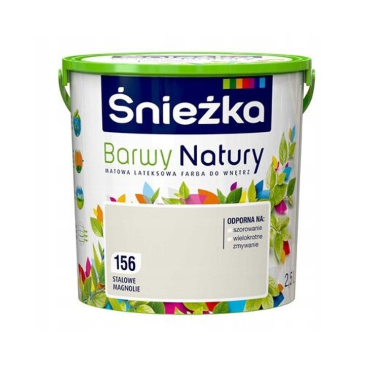 Sniezka Barwy Natury mosható falfesték, mosható, matt, magnólia, 2.5L