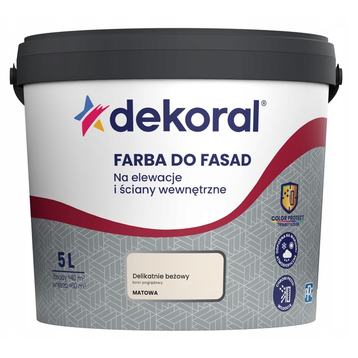 Dekoral Polinit homlokzati akrilfesték, világos bézs, 5L