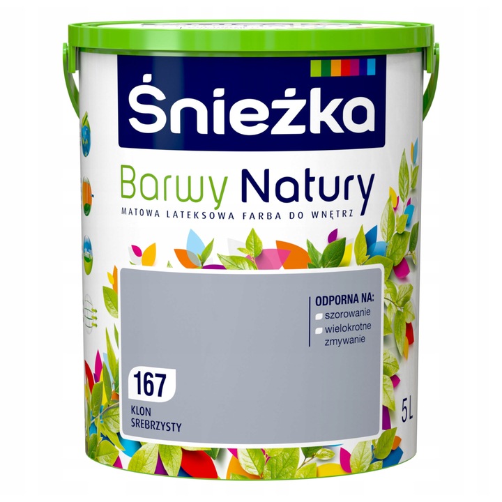 Sniezka Barwy Natury 5L matt latex festék, ezüst