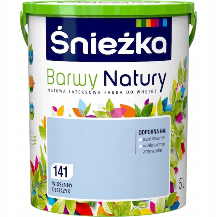 Sniezka Barwy Natury 141 mosható festék, matt, 5L, világoszöld