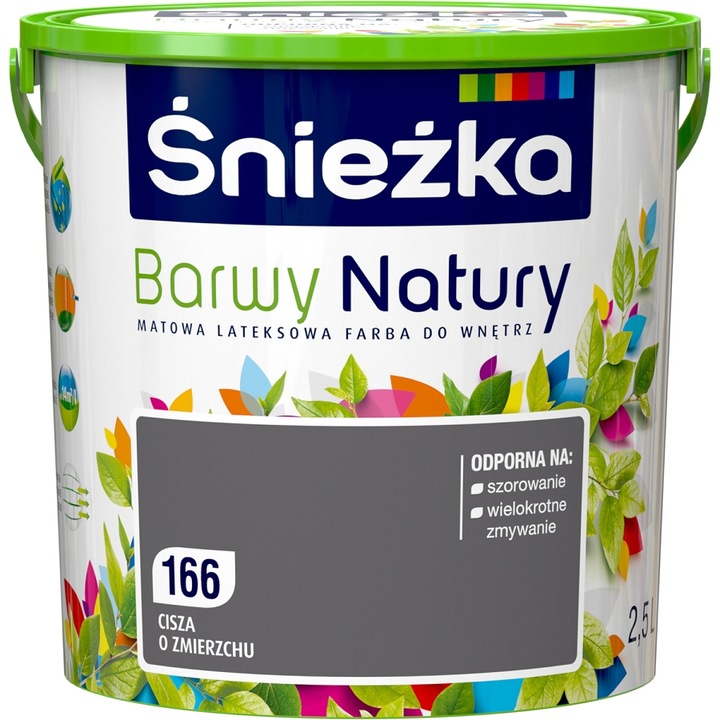 Sniezka Barwy Natury matt latex festék 2,5l sötétkék szín 16,5x16,7x16,7cm