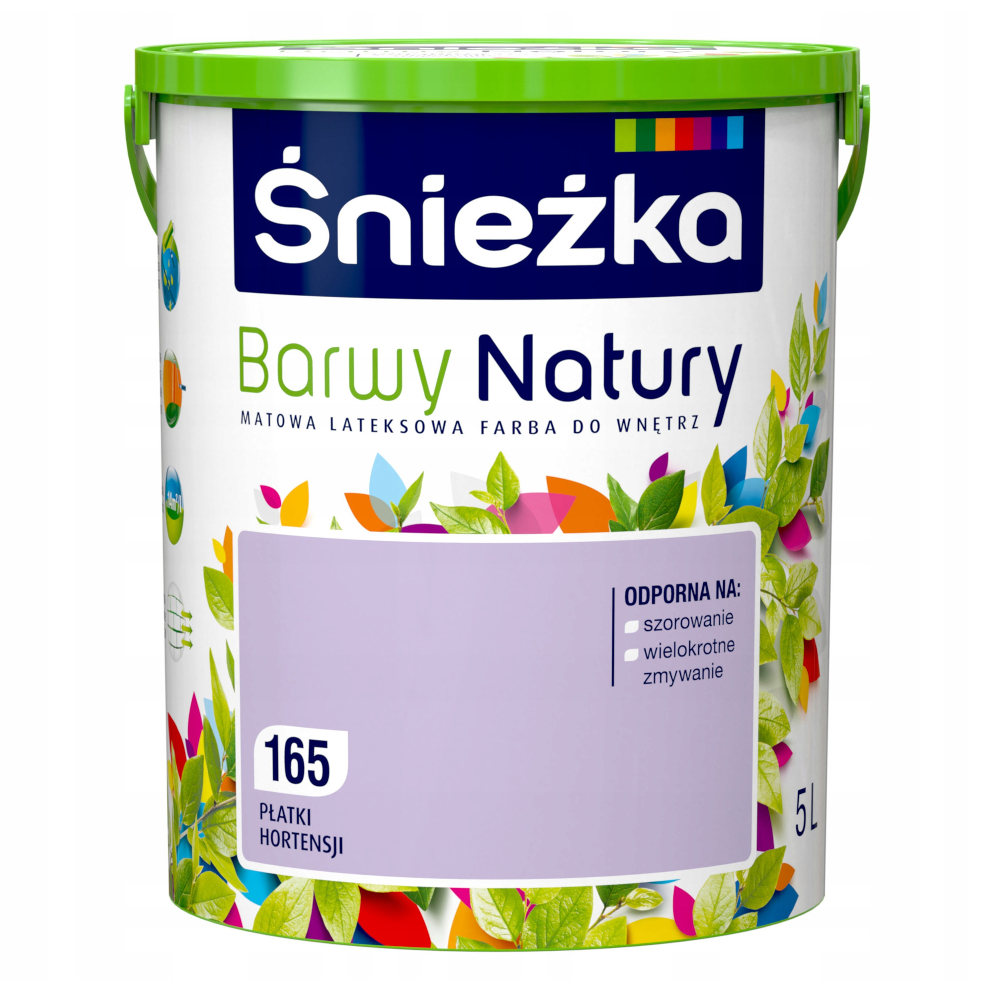 Sniezka Barwy Natury 5L matt mosható festék, fehér 165