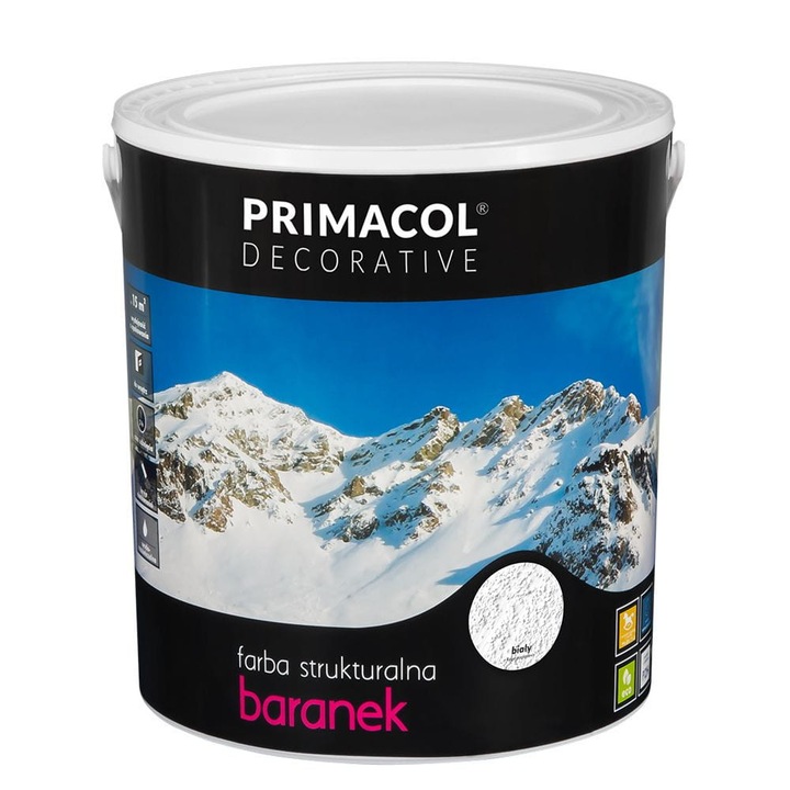 Primacol Baranek strukturális dekorfesték, fehér, 5L