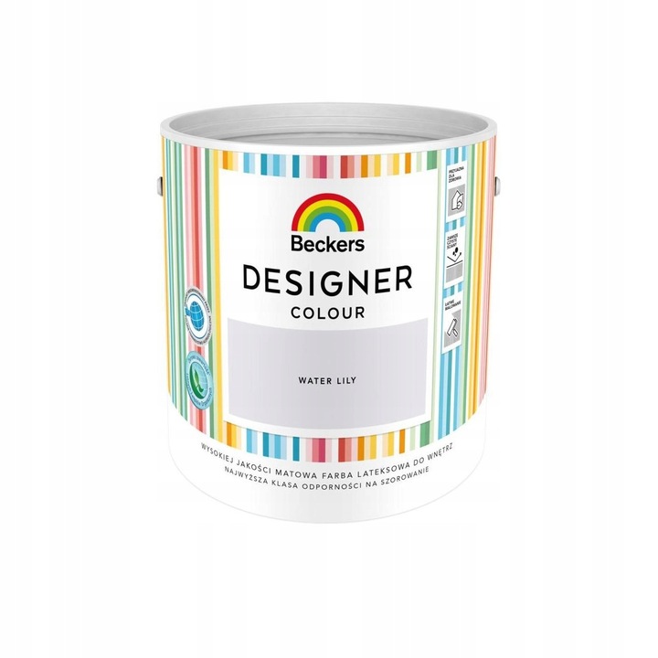 Vopsea lavabila Beckers Designer White, matt fehér, 2.5L