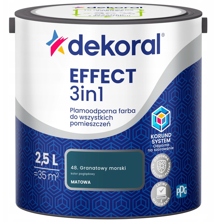 Dekoral Effect 3in1 latex festék, tengerészkék, 2.5L