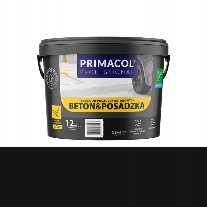 Primacol betonfesték, fekete, 2.2L, ellenálló, padlókhoz