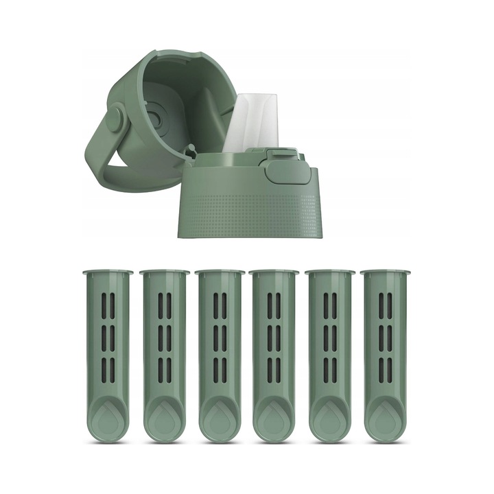 Set 6 filtre Dafi, schimbabile, verde, pentru sticla filtranta
