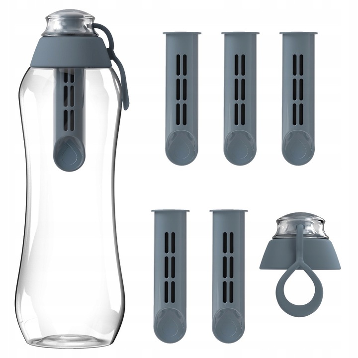 Sticla filtranta Dafi SOFT 0,5l otel cu 6 filtre si capac