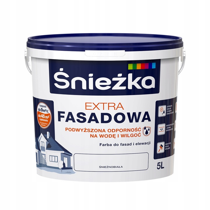 Homlokzatfesték Sniezka Extra, fehér, matt, 5L