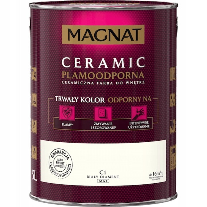 Magnat Ceramic beltéri falfesték 5L gyémántfehér 16m2/L