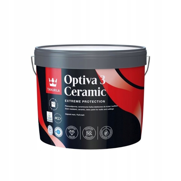 Tikkurila Optiva Ceramic latex festék, mély matt, fehér, 9L