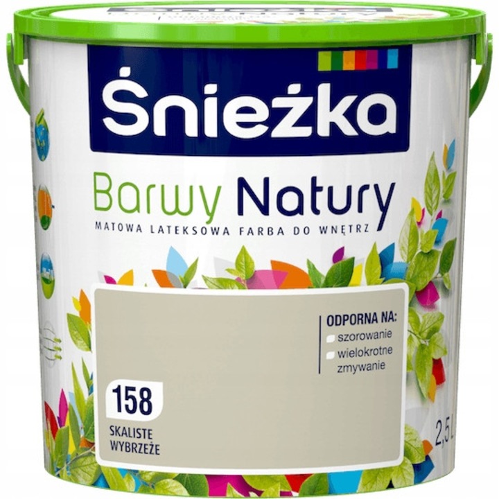 Sniezka Barwy Natury 2,5L matt mosható festék, fehér