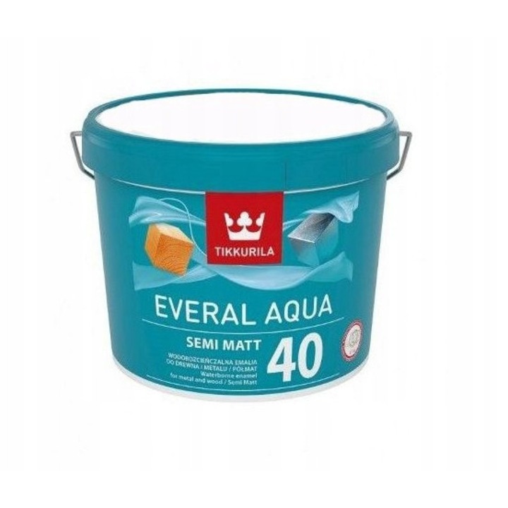 Tikkurila Everal Aqua félmatt akrilfesték, fehér, 2.7L