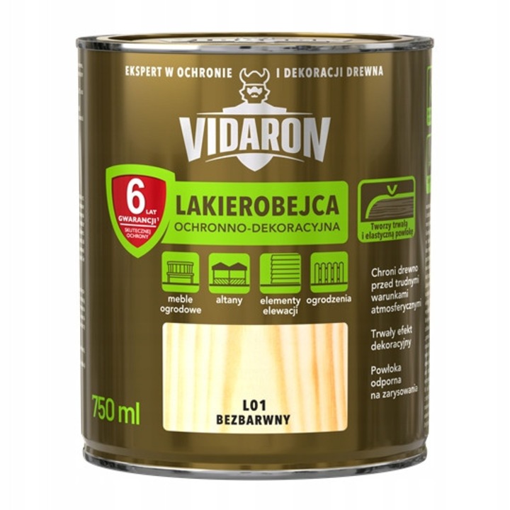 Vidaron L01 átlátszó lakkvédő 0,75L kopásálló