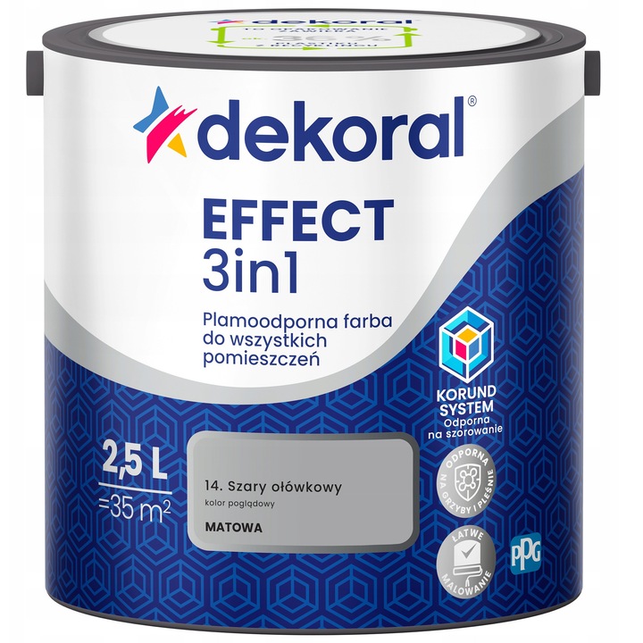 Dekoral Effect 3in1 latex festék foltálló krétaszürke 2,5L