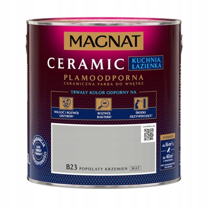 Vopsea ceramica Magnat Kitchen&Bathroom popielaty krzemien 2,5l