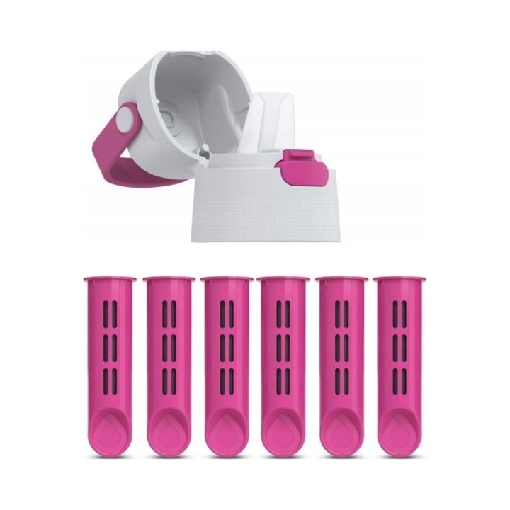 Set capac si 6 filtre Dafi SOLID, portocaliu flamingo, universal