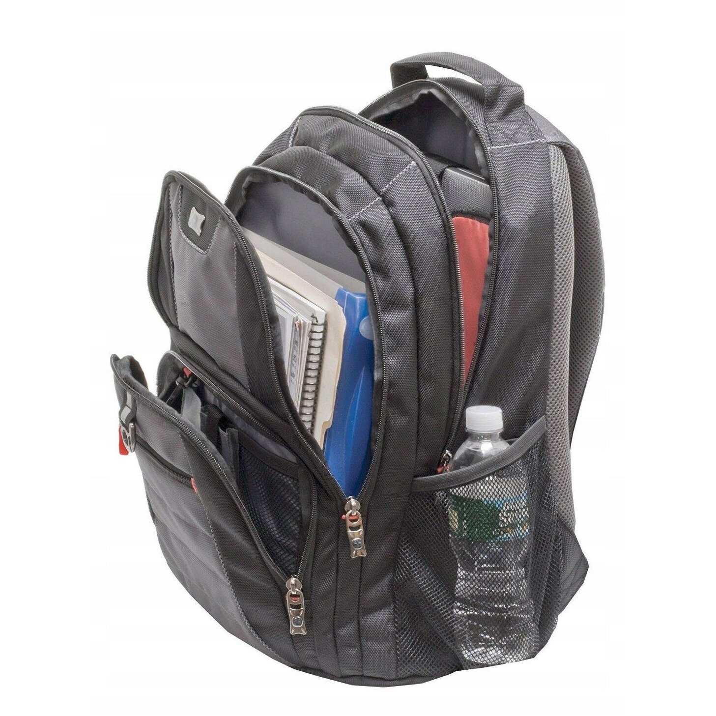Rucsac business Wenger Pillar, negru-gri, 48x38x25cm, 25L, pentru laptop 16"