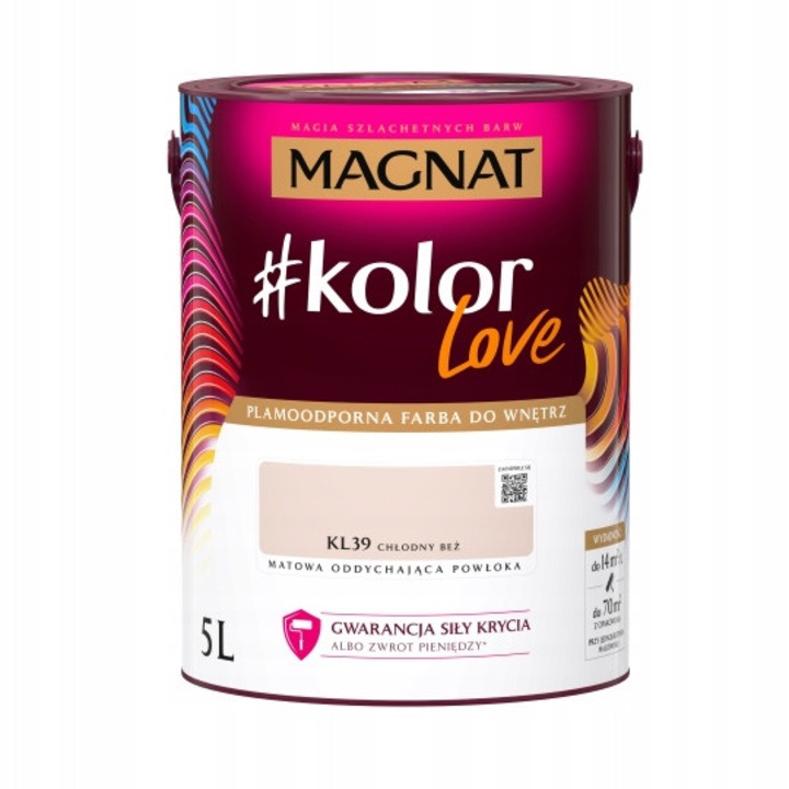 Magnat Kolor Love mosható festék, foltálló, hideg bézs, 5L