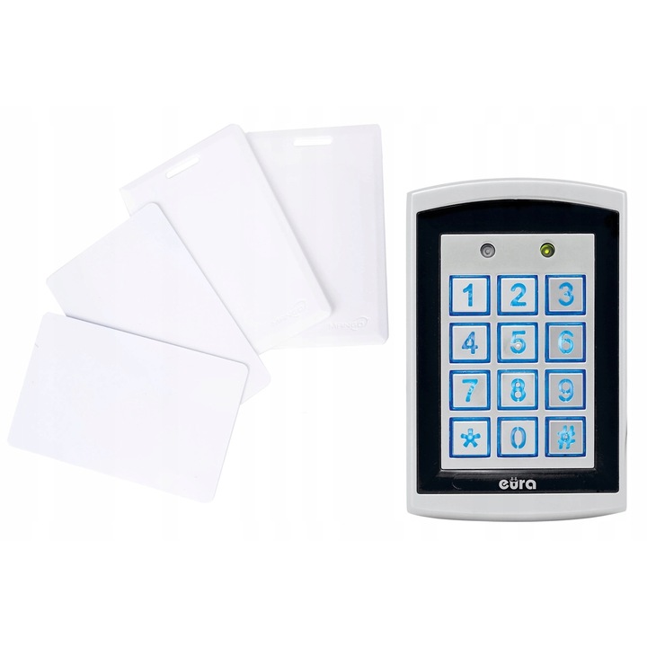 Yala kód Eura AC-20C7, 2 kimenet, alumínium, IP55, 12-24V, 125kHz, 10x5x3cm