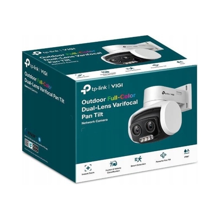 Камера за наблюдение TP-Link VIGI C540V с две лещи, 4MP, бяла, 107x136x139мм