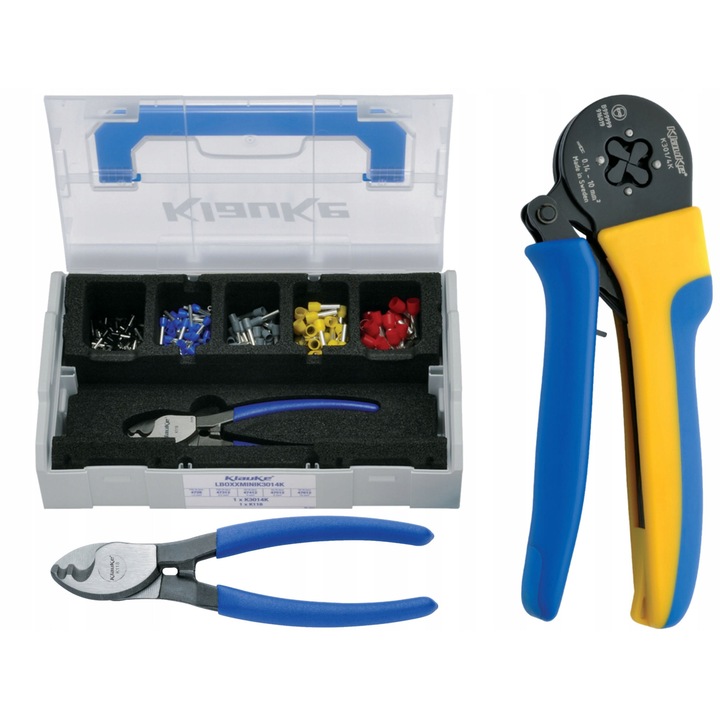 Klauke LBOXXMINI3014K professzionális készlet, fogó és tartozékok, 0.14-10mm², fekete