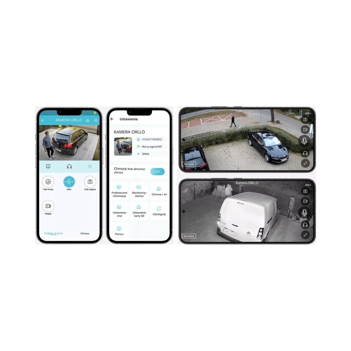 Orllo Z7 Pro IP kamera, forgatható, 4MP, fehér, 4mm, 101°