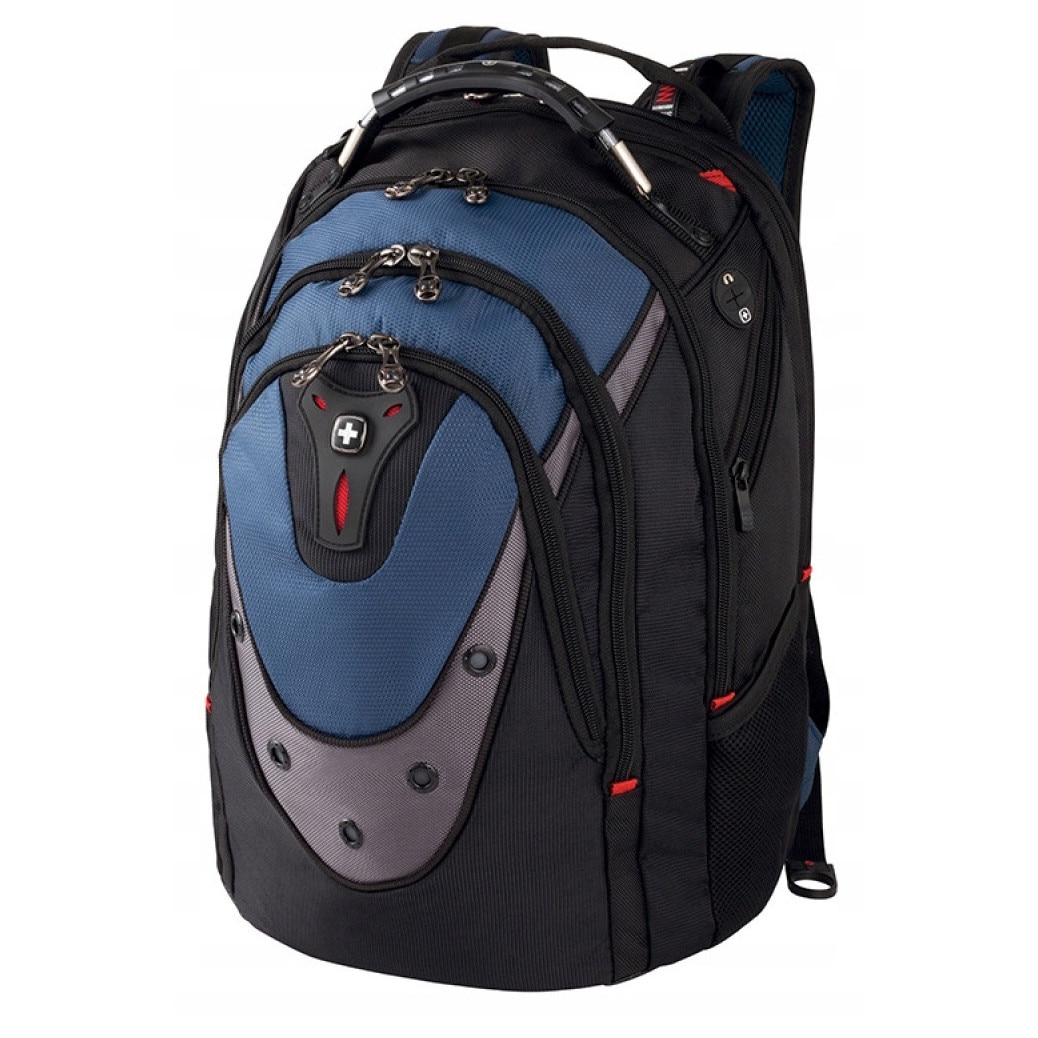 Rucsac laptop Wenger Ibex negru gri albastru 47x37x26cm