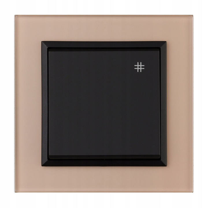 Ospel Sonata keresztkapcsoló matt pezsgő üvegkerettel 71x71x42mm szett