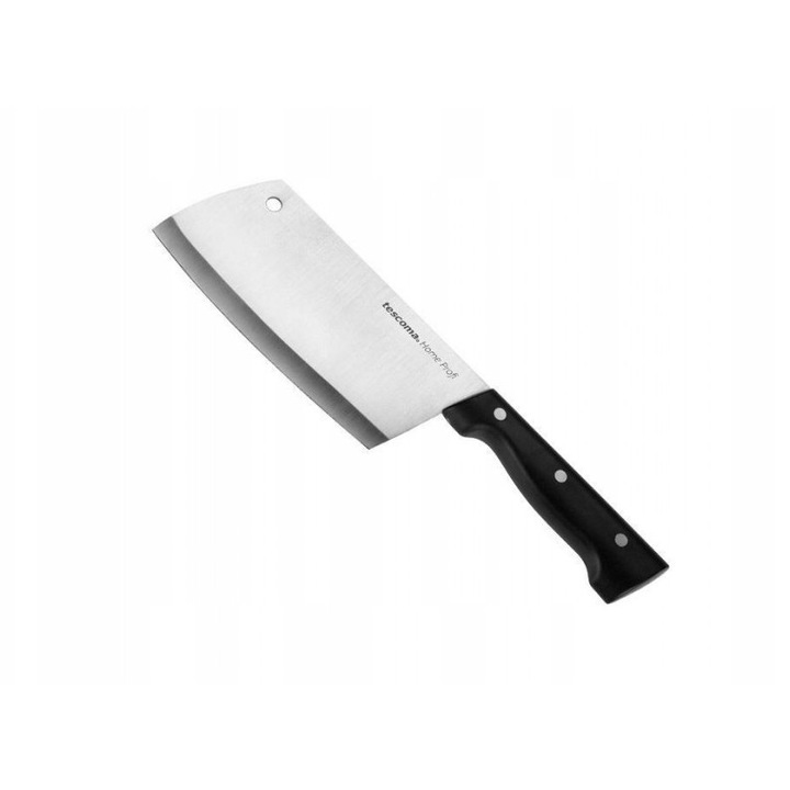 Tescoma Home Profi 8830544 kés, rozsdamentes acél, ergonomikus műanyag nyél szegecsekkel, nagyon éles, inox/fekete, penge 16 cm, teljes hossz 28 cm
