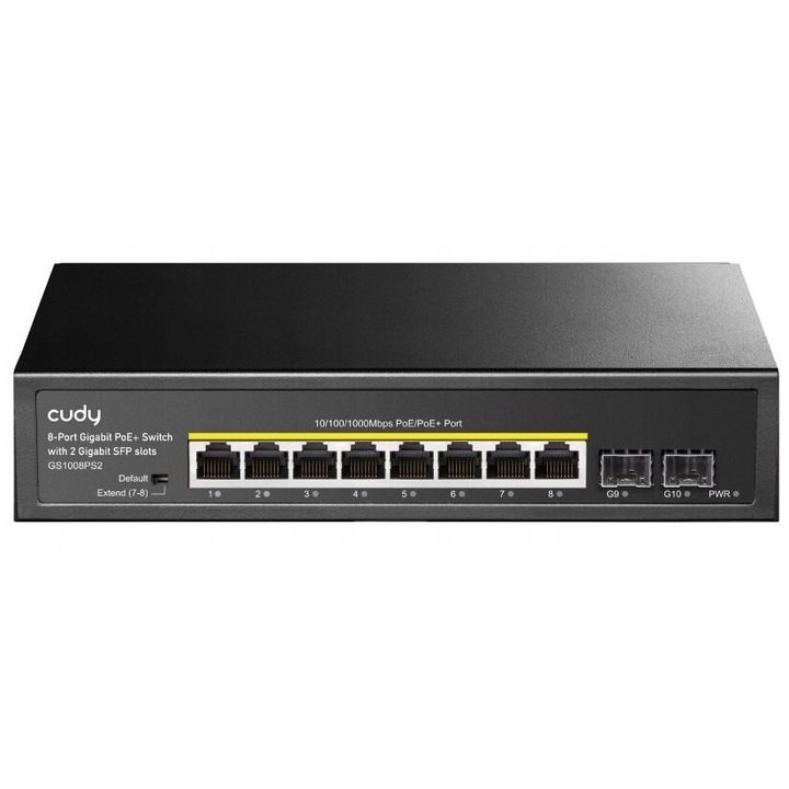 Cudy GS1008PS2 Switch 8xPoE+ 120W 2xSFP 220x161x44mm