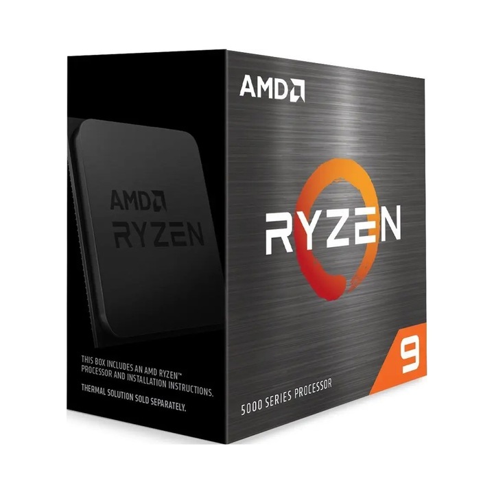 Procesor AMD Ryzen 9 5950X, 16 nuclee/32 fire, 3.4/4.9 GHz (Boost), 72 MB cache, Socket AM4, TDP 105W, 7 nm, versiune box, Negru, 1 buc