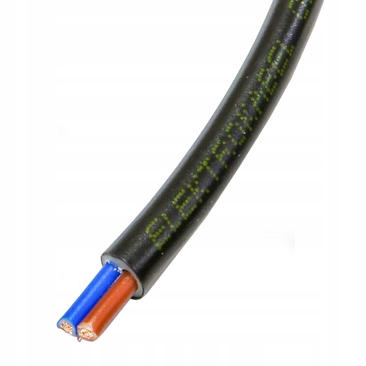 Cablu electric Elektrokabel H03VV-F 2x1mm² negru 100m