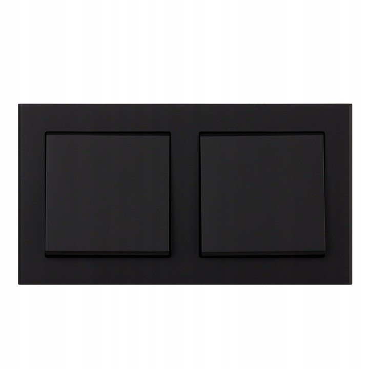 Ospel Sonata egyszerű kapcsolókészlet, fekete metál, 71x71x42mm