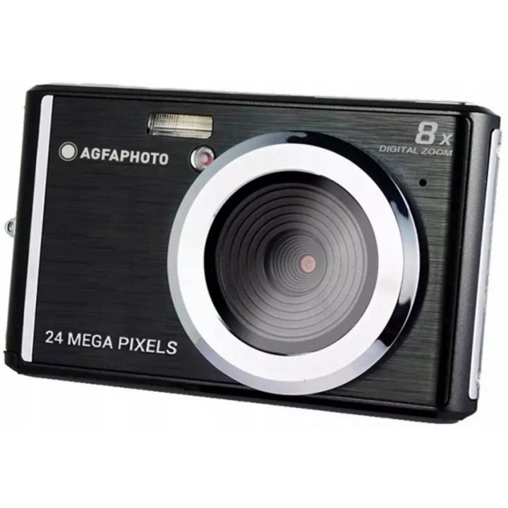 AgfaPhoto DC5500 kompakt fényképezőgép, 24MP, fekete, 2.4 hüvelyk, 8x zoom