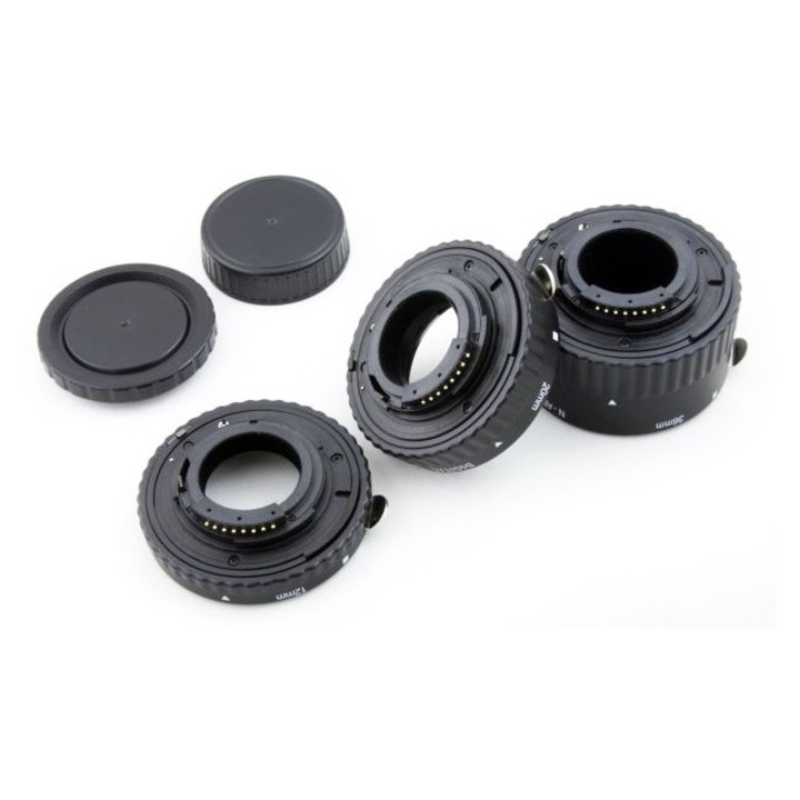 Meike AF makró gyűrűkészlet Nikonhoz, 12mm 20mm 36mm, fekete