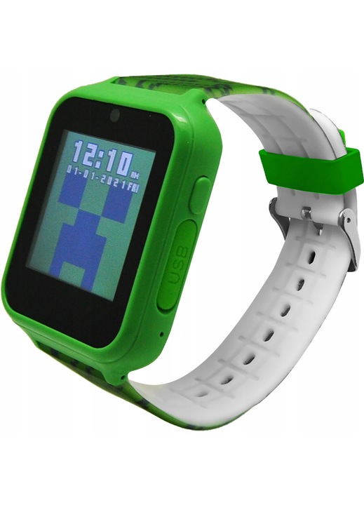 Ceas copii Kids Licensing Minecraft, touchscreen, camera, 1.54" multicolor
