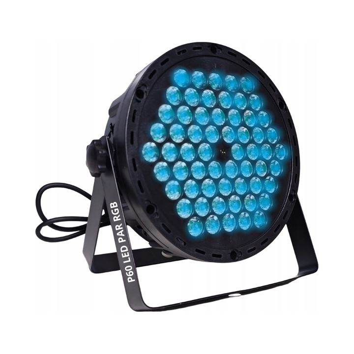 Reflektor par Light4Me P60, 60 db RGB 3in1 LED (egyenként 0,9W), 25°-os világítási szög, fekete, 1 db