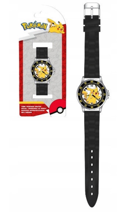 Ceas copii Kids Euroswan Pikachu roz 33x8mm analogic silicon