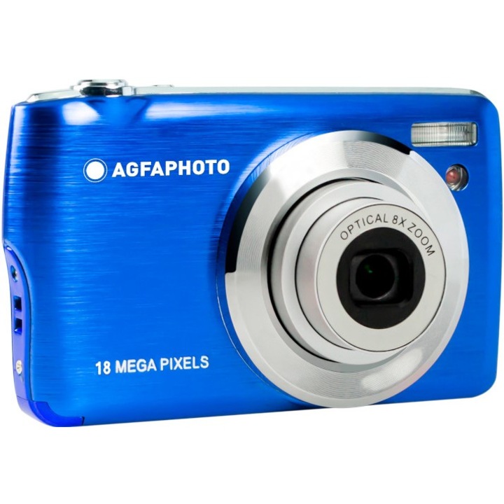 AgfaPhoto DC8200 kompakt fényképezőgép, 18MP, Full HD, fekete, 10x6x2.5cm